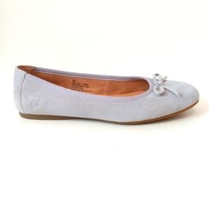 Born Gray Suede Leather Ballet Flat Shoes sz 7M